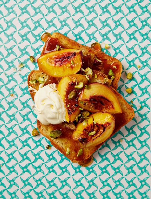 Recipe: brioche toast, peaches and cream