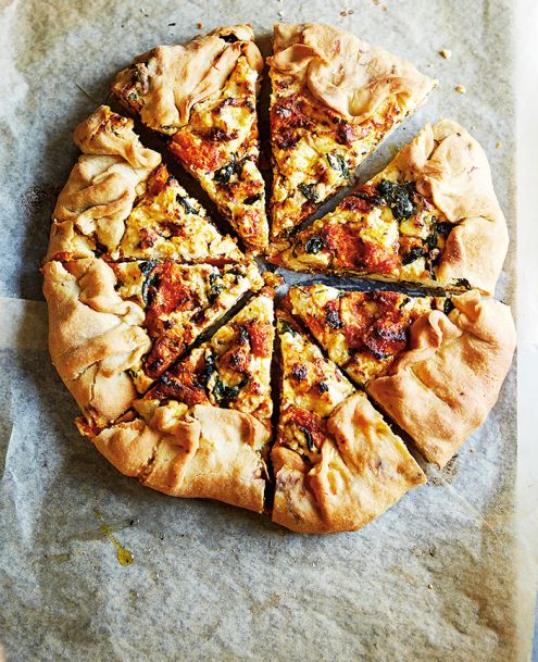 Rustic Pumpkin, Ricotta and Caramelised Onion Tart