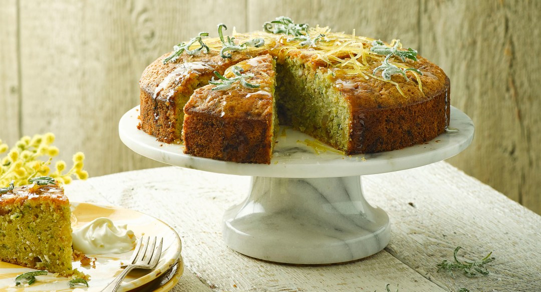 Courgette and macadamia nut cake