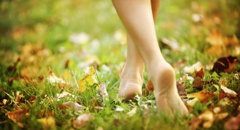 Try barefoot walking