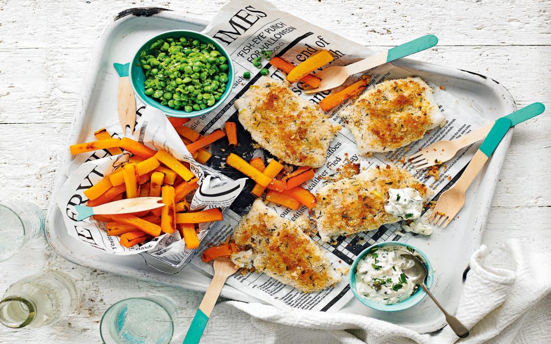 Healthy fish and chips