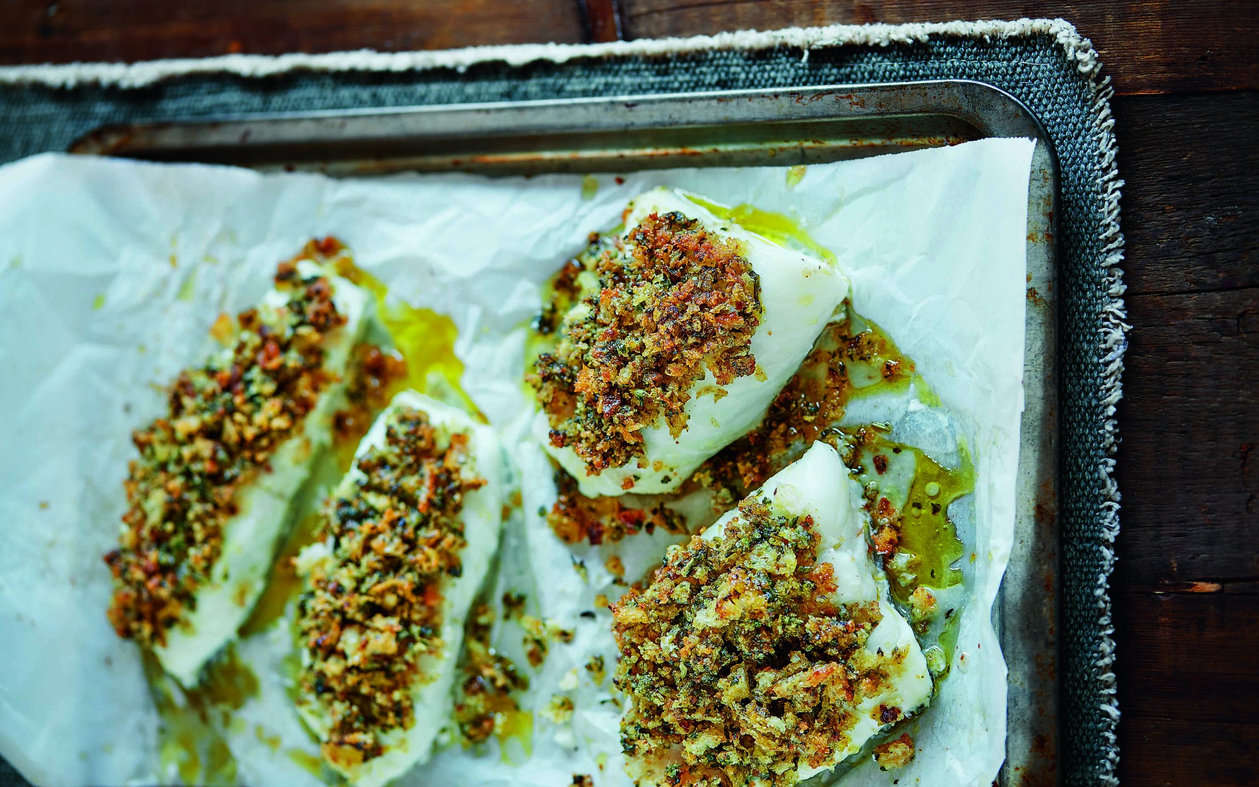 Pesto crusted fish Psychologies