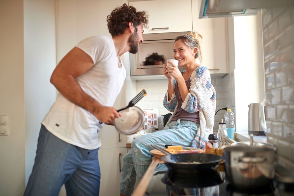 Happy, trusting couple