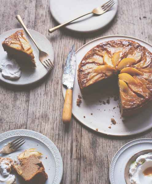 Upside-down pear cake – gluten-free, vegan and perfect with a cup of tea!
