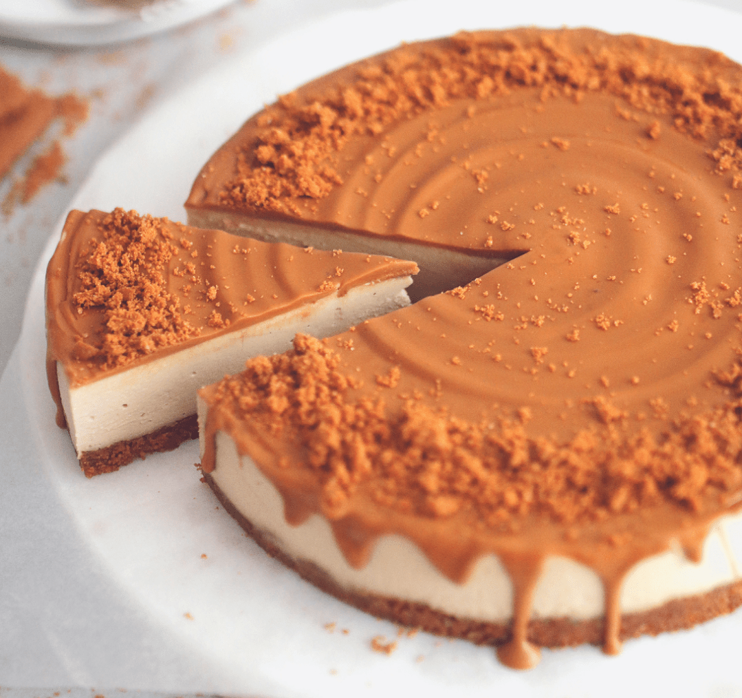 No-bake Speculoos vegan cheesecake