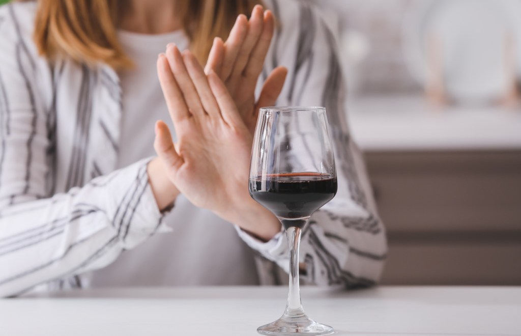 woman says to to alcohol which diet is good for gut health