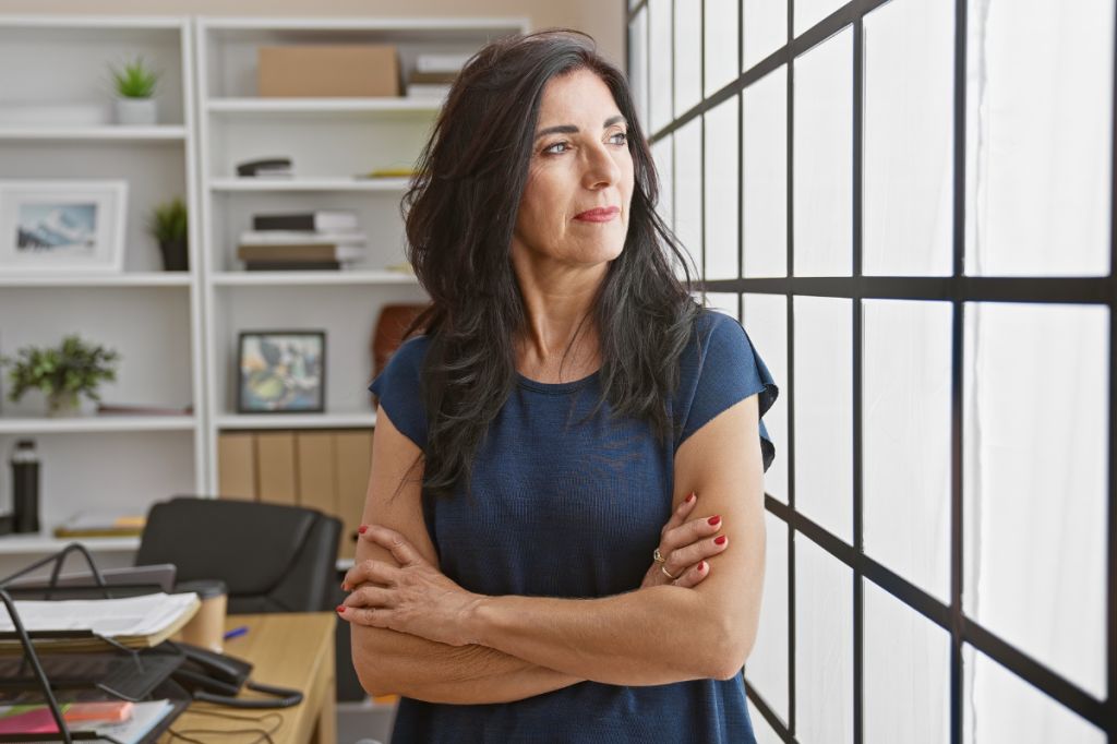 Successful woman in office