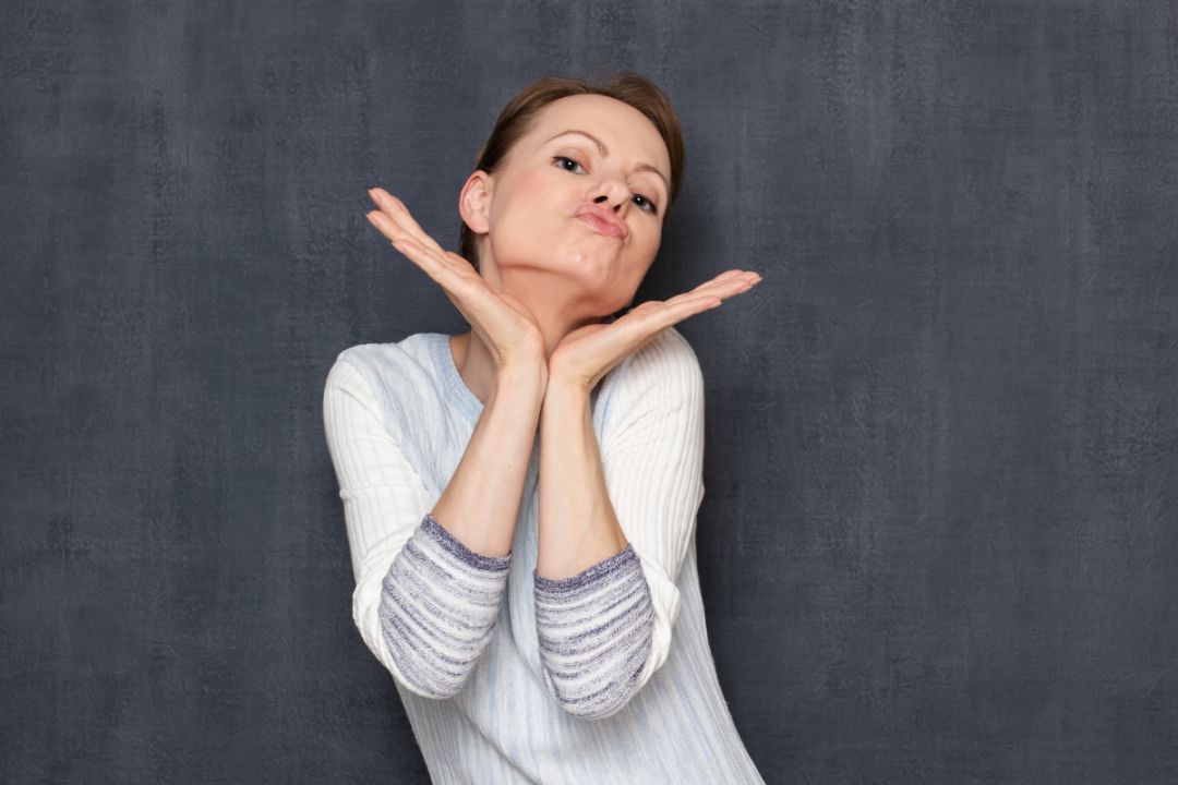 woman poses for camera