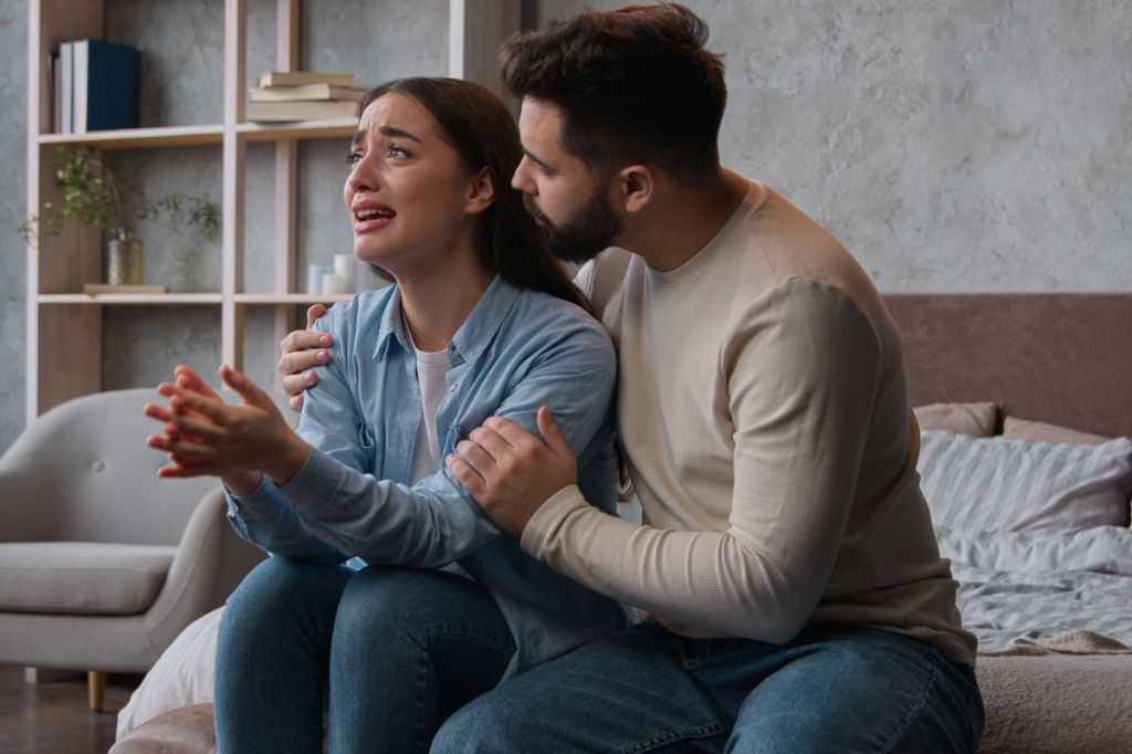 woman begs for forgiveness