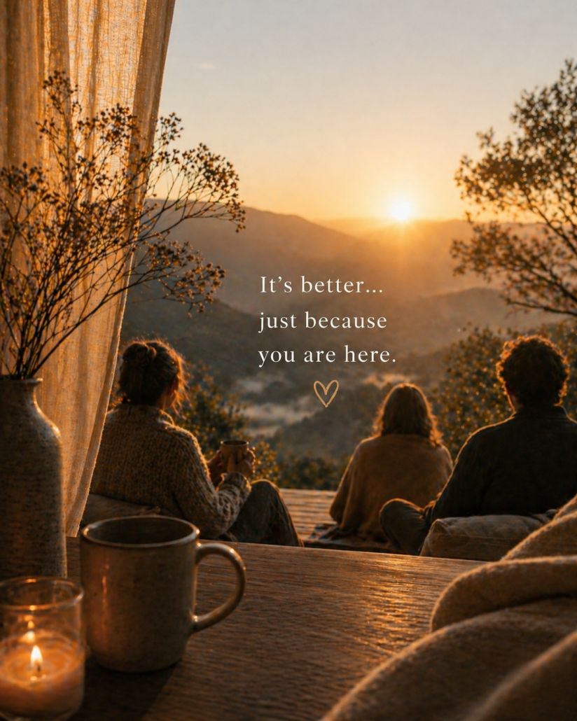 “It’s better… just because you are here.”