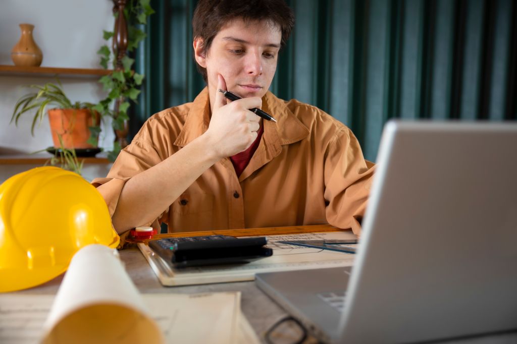 A man listening at a workshop