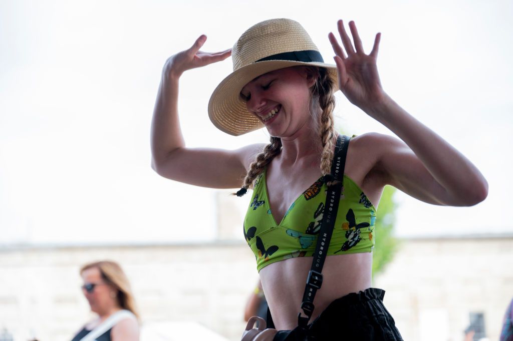 A woman dancing