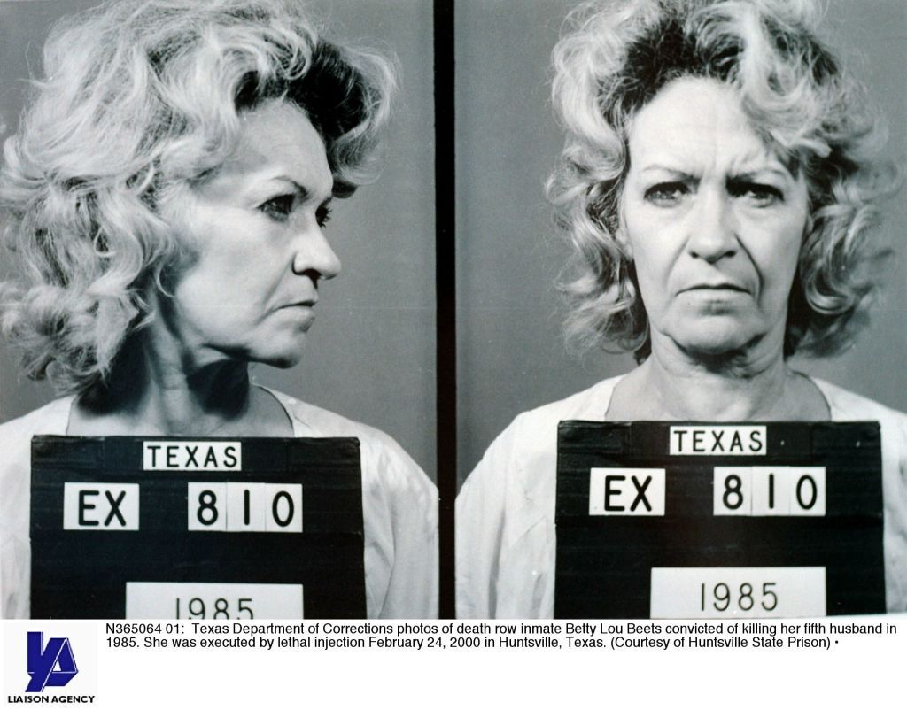 Inmate Betty Lou Beets Convicted Of Killing Her Fifth Husband In 1985. She Was Executed By Lethal Injection February 24, 2000 In Huntsville.