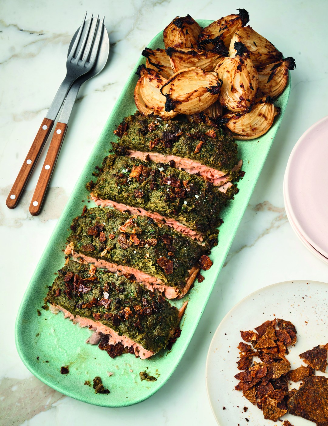 Recipes: Nadiya Hussain's heart-healthy  salmon -with a salsa verde kick!